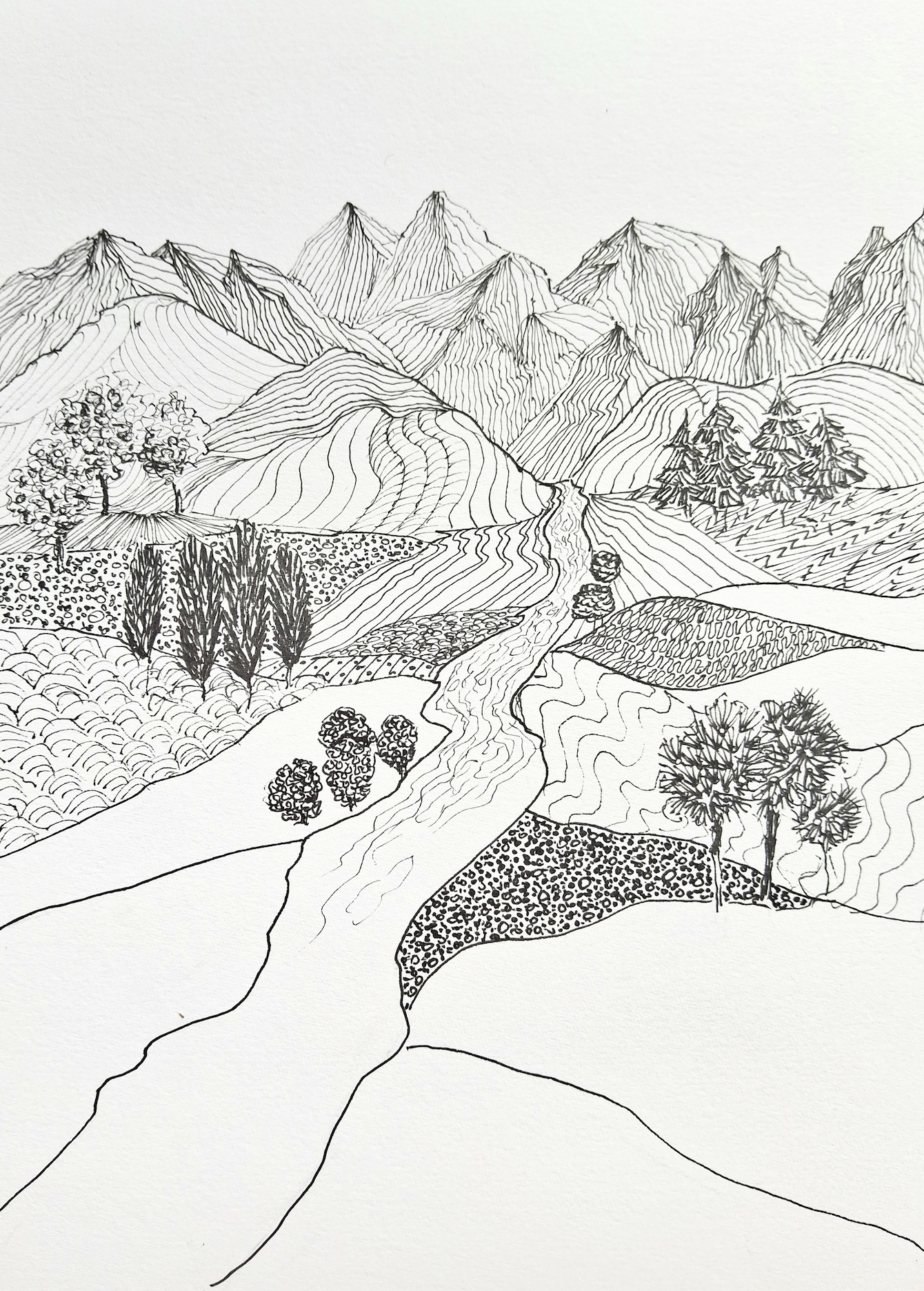 Fantasie Landschaft, etwas weiter