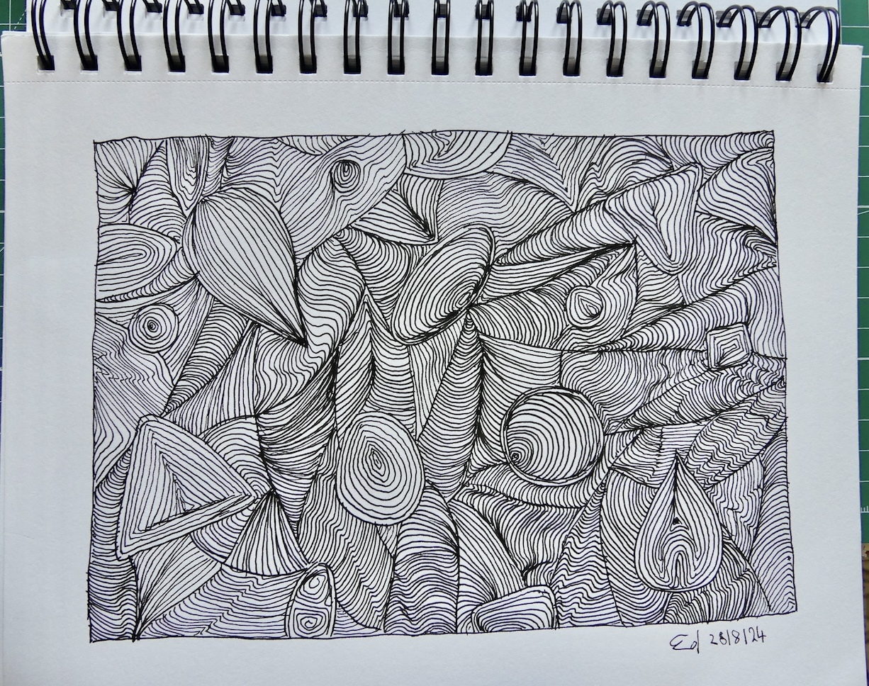 Es nennt sich "Zentangle"  Finelinerzeichnung...1
