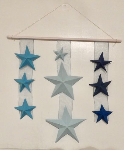 Sternbasteleien für Advent in Blau