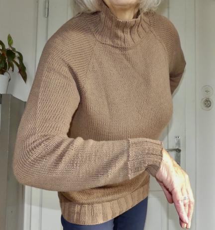 Mein Kamelfarbener Pullover, Raglan, angenehm zu tragen, Wolle von Buttinette