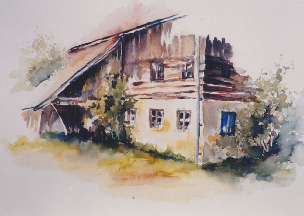 Haus mit blauem Fenster, frühes Werk, war in Wildenhag