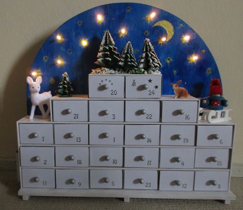 Mein selbst gemachter Adventkalender für den Enkel.